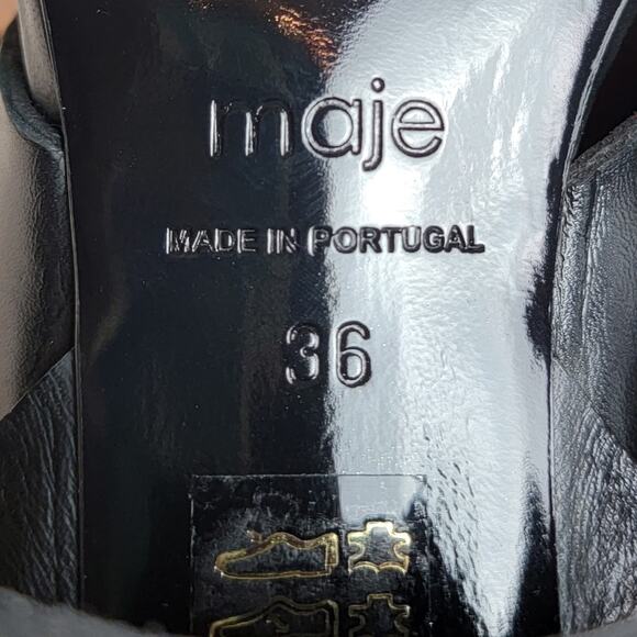 NIB Maje Ferma Eyelet Sandals in Black, Sz 36 / US 5-5.5 - Picture 9 of 13